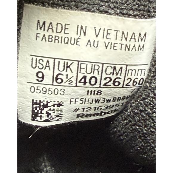 Reebok Classic Hi Top Shoes Aerobic Sneakers Freestyle Black Womens 9 - Picture 9 of 9